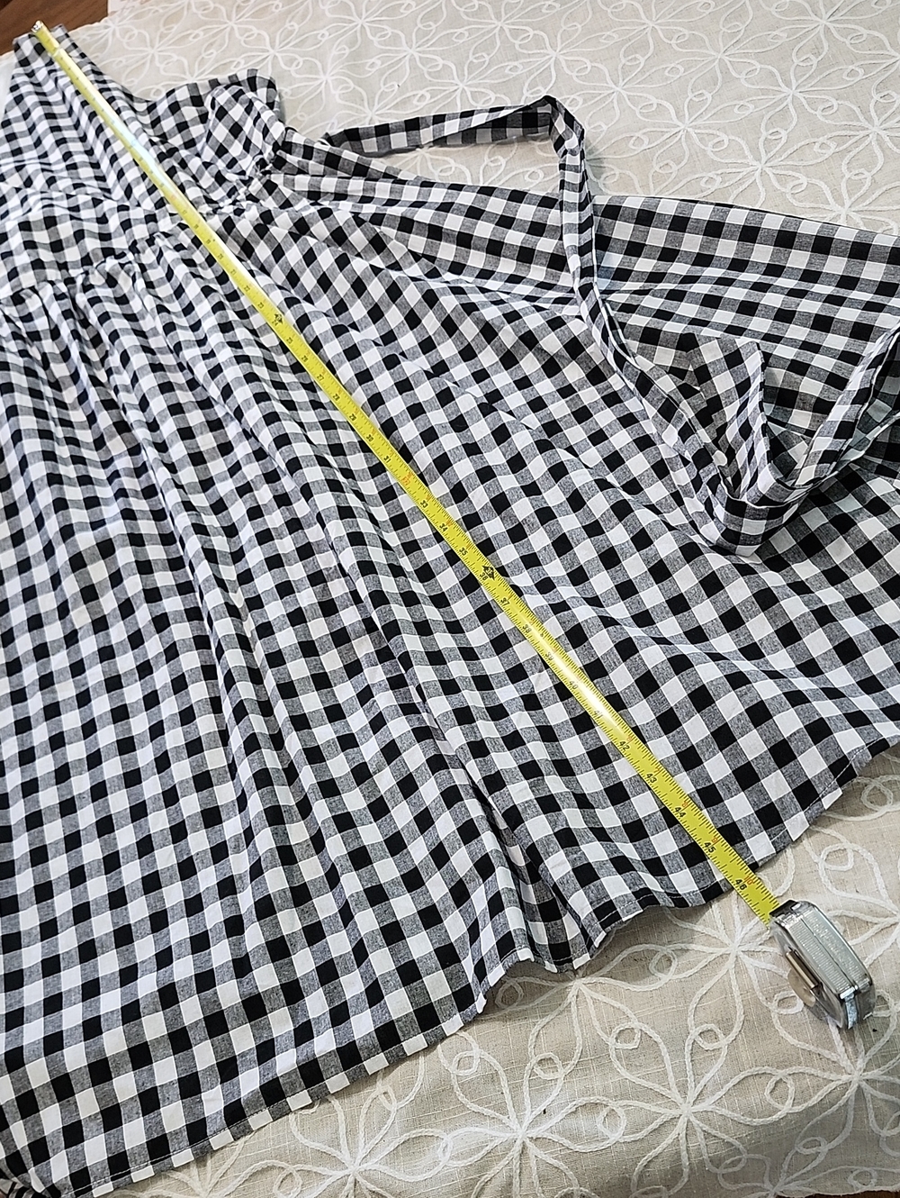 Modcloth Black & White Gingham Wrap Midi Dress - Picture 12 of 14